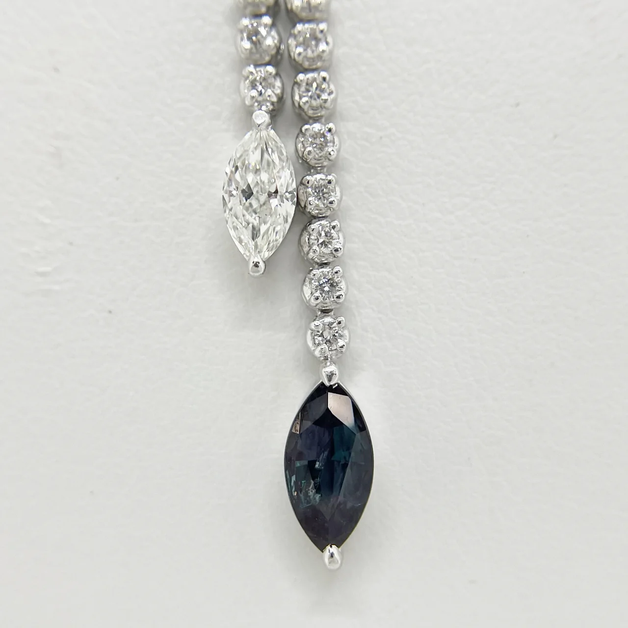 K18/PT900 ALEXANDRITE NECKLACE AX0.70CT D0.30CT FD0.39CT 13.7G view 9