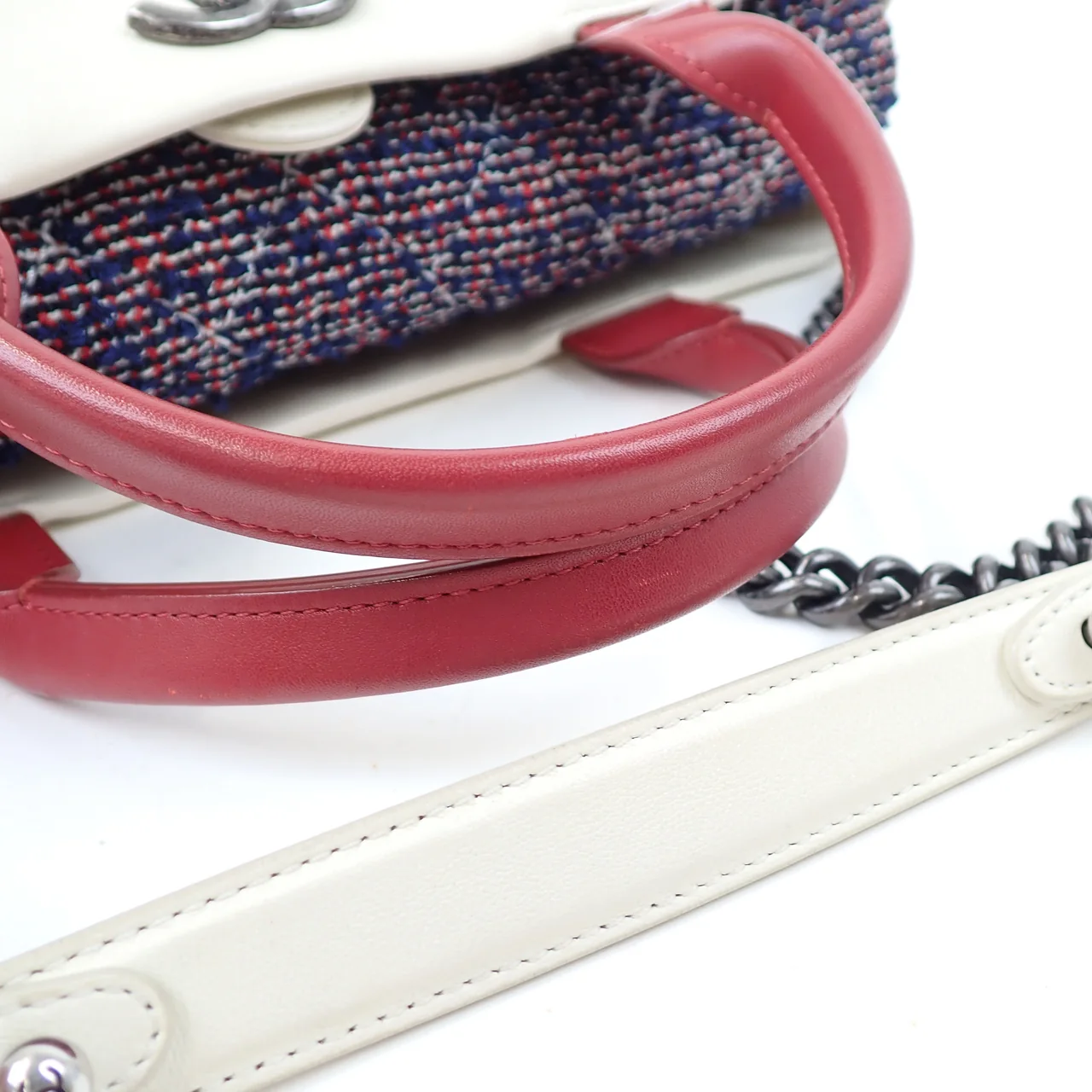 CHANEL LAMB SKIN MATELASSE TWO-WAY BAG view 6