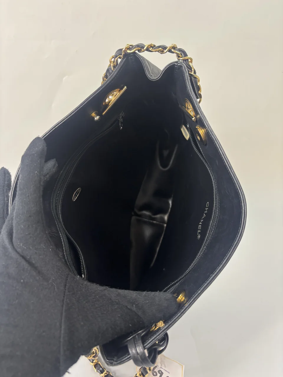 CHANEL LAMB SKIN CHAIN BAG view 7