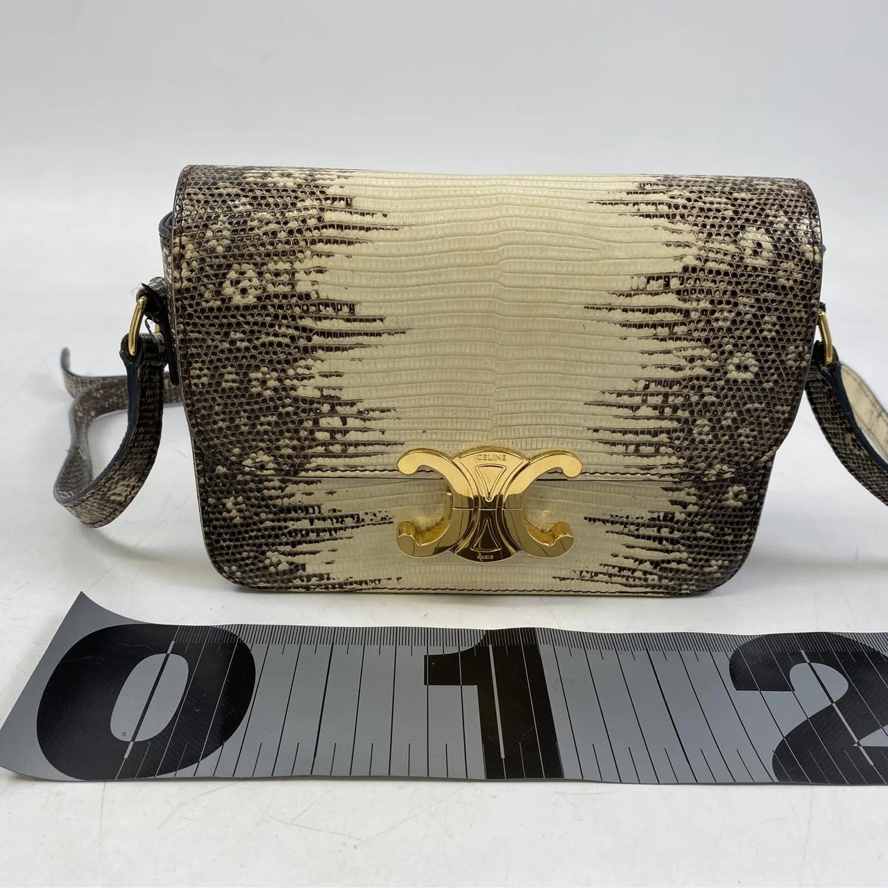 CELINE LIZARD TEEN TRIOMPHE SHOULDER BAG view 18
