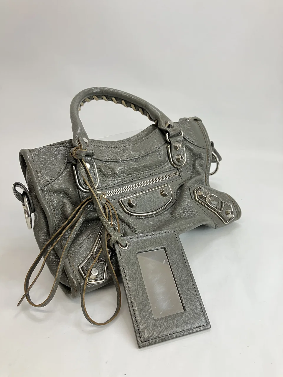 BALENCIAGA NEO CITY TWO-WAY MINI BAG (GRAY) view 3