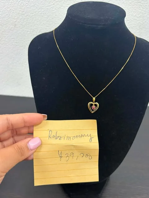 K18 RUBY NECKLACE 1.98G