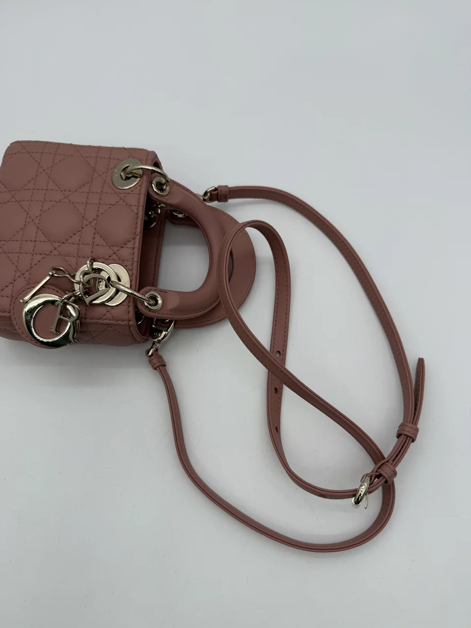 DIOR LADY DIOR MICRO (DUSTY CORAL PINK) view 7