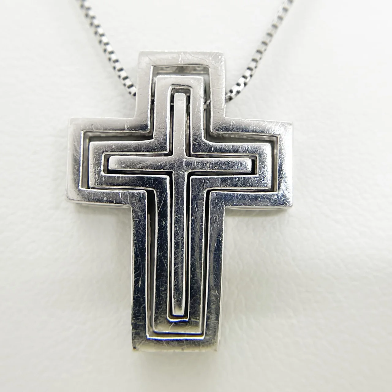 K18 CROSS NECKLACE FD0.33CT 0.27CT/0.10CT 7.7G view 6