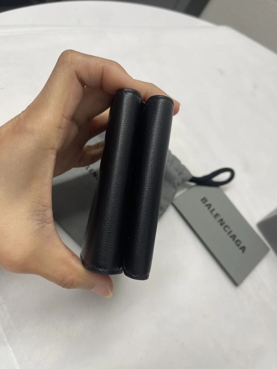 BALENCIAGA TRIFOLD WALLET (BLACK) view 7