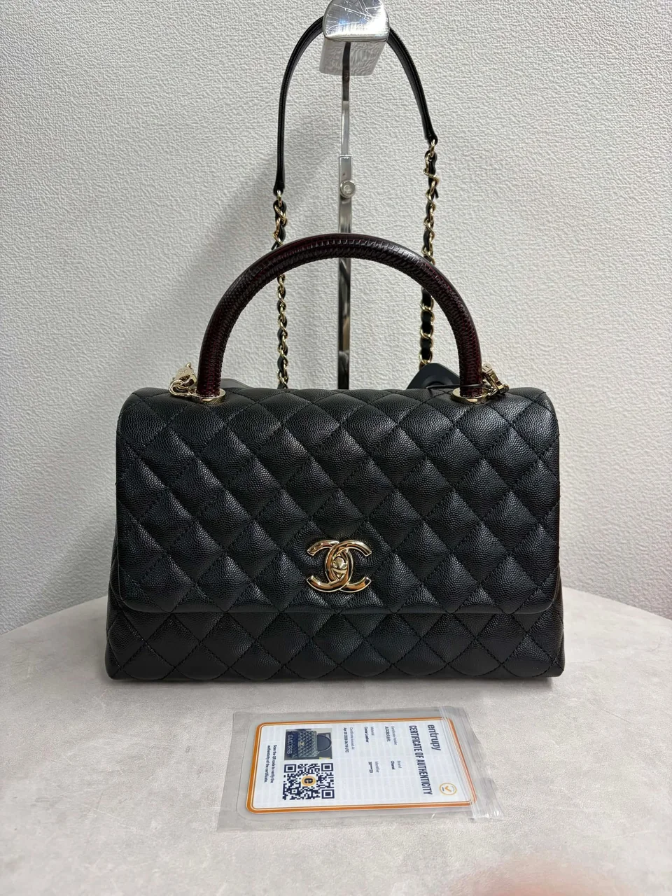 CHANEL CAVIAR TWO-WAY BAG (30 SERIAL CODE)