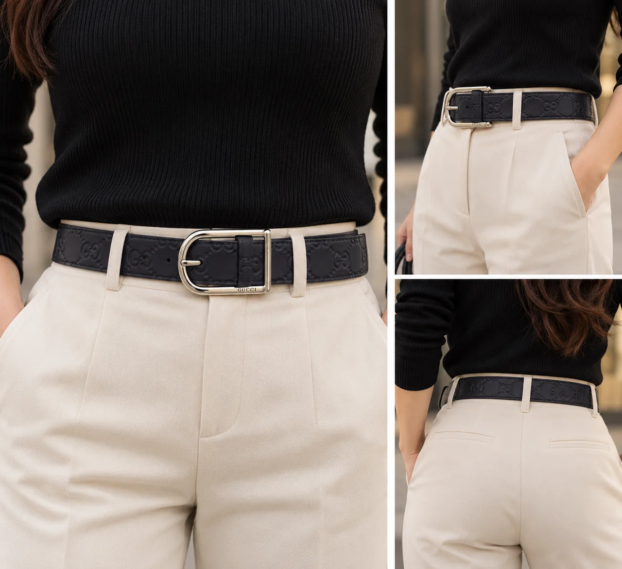 GUCCI GUCCISSIMA MATTE BELT (90/36) view 3