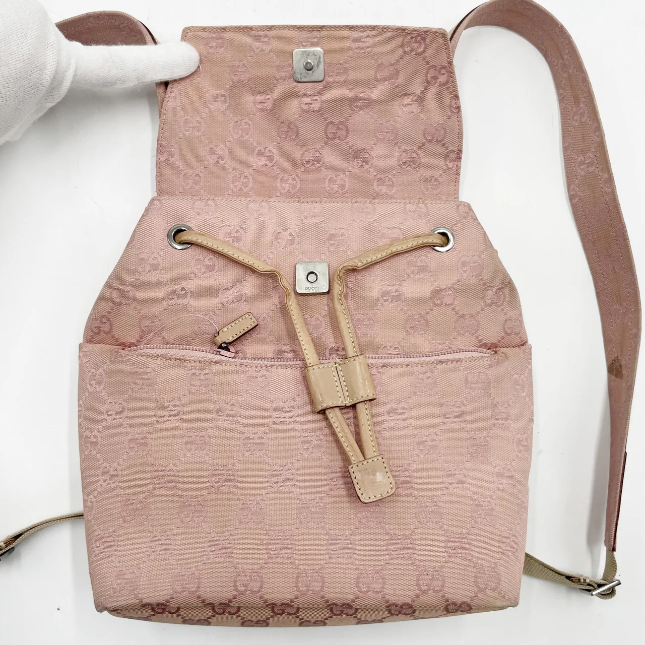 GUCCI GG CANVAS BACKPACK view 9