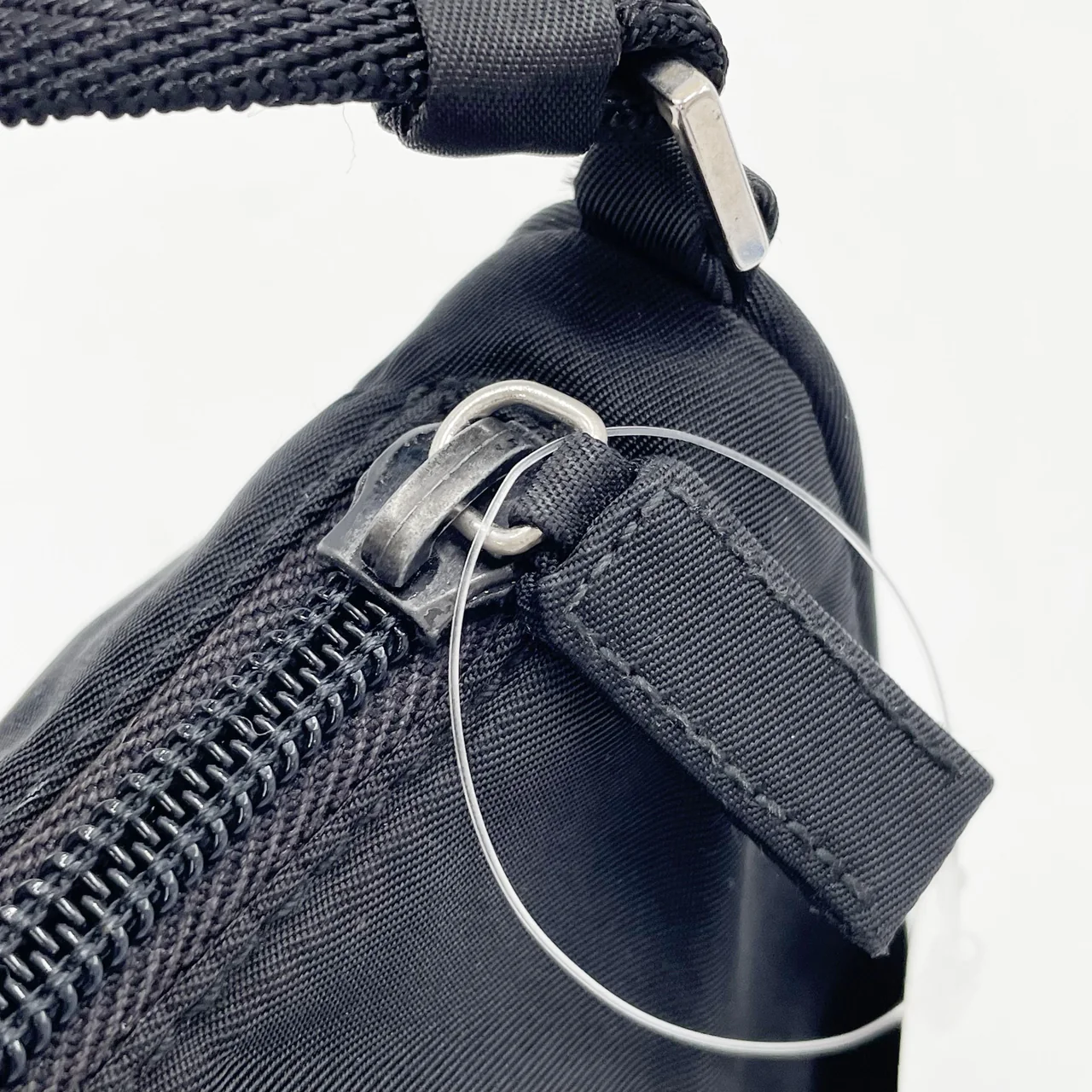 PRADA NYLON ACCESSORY POUCH (BLACK) view 4