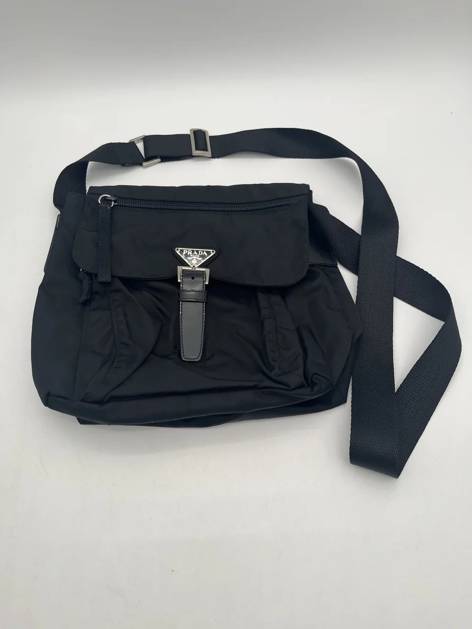 PRADA TESSUTO SHOULDER BAG (BLACK)