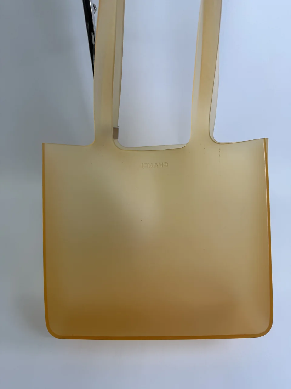 CHANEL RUBBER TOTE BAG (BEIGE) hover