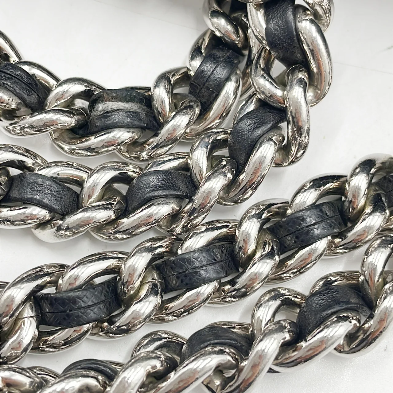 PRADA NYLON CHAIN TOTE BAG (BLACK) view 9