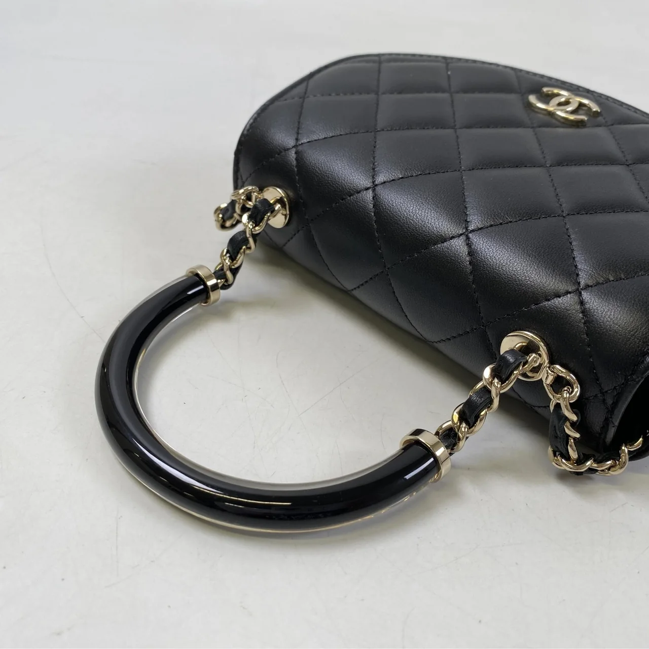 CHANEL LAMB SKIN MATELASSE TWO-WAY SHOULDER BAG view 5
