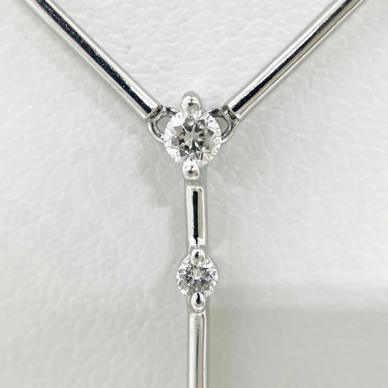 PT900/PT850 DIAMOND NECKLACE D0.55CT FD0.14CT 5.3G view 5