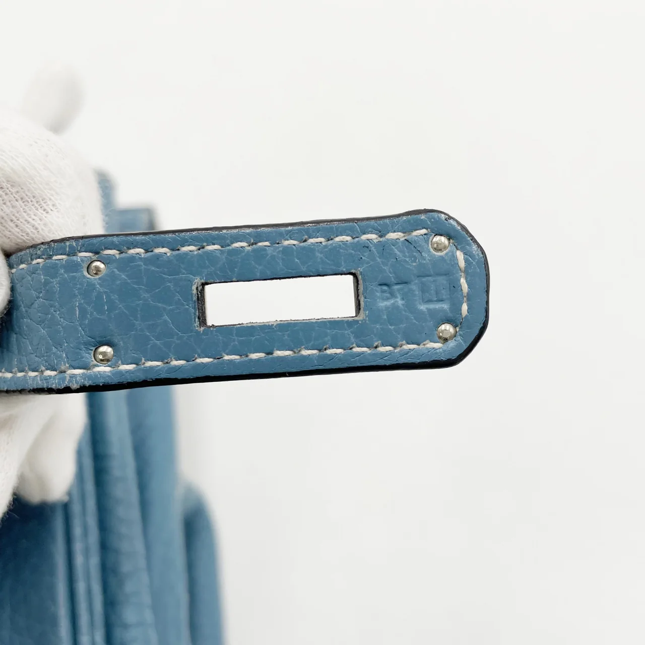 HERMES BIRKIN 35 (TAURILLON, BLUE JEAN, □I STAMP) view 12