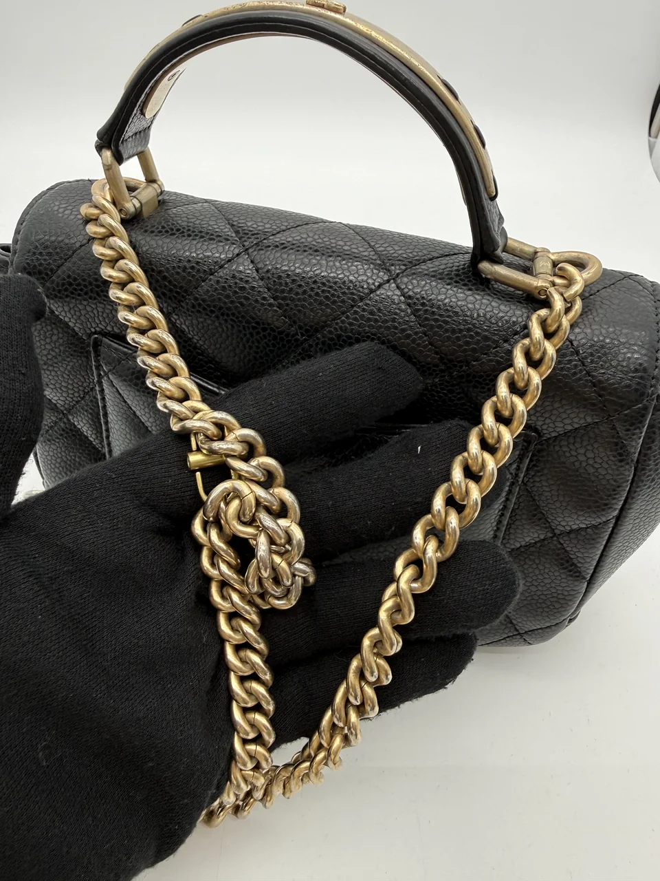 CHANEL TURN LOCK SHOULDER BAG view 11