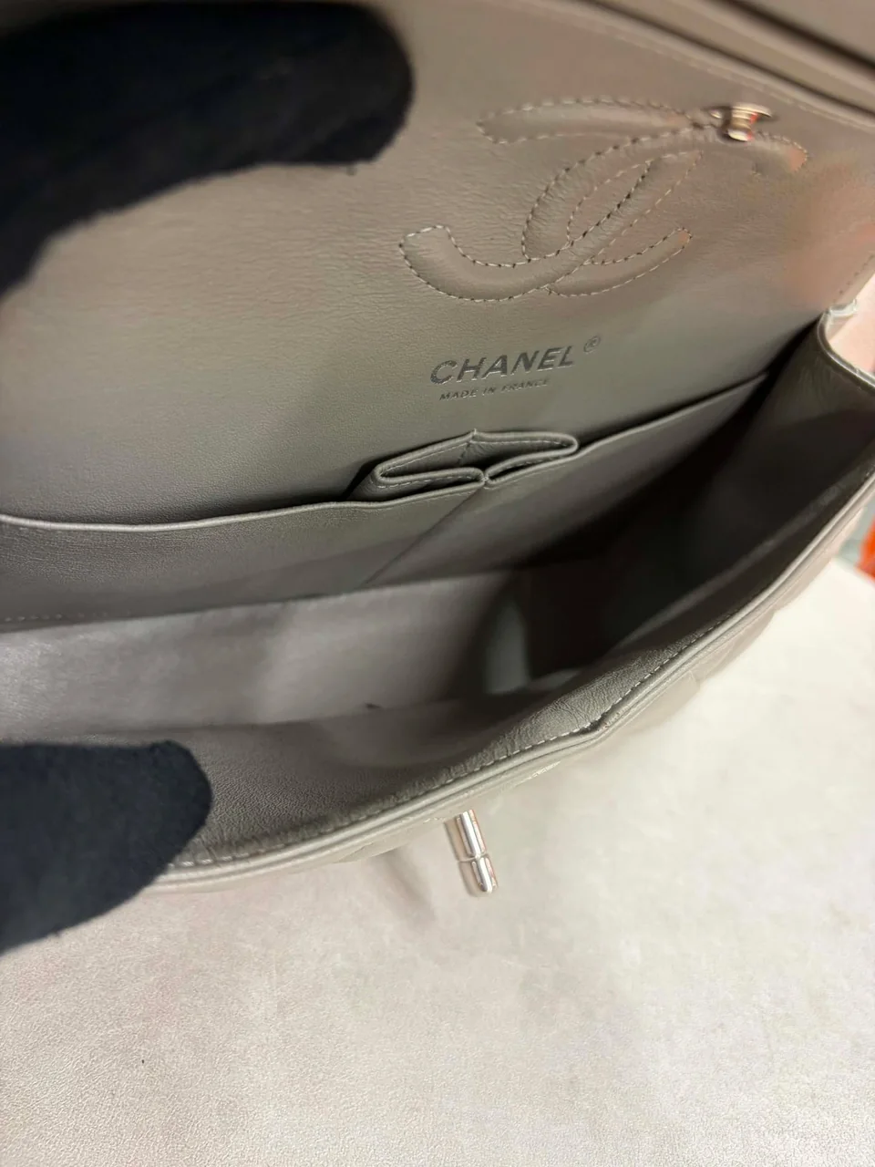 CHANEL LAMB SKIN MATELASSE DOUBLE FLAP view 4