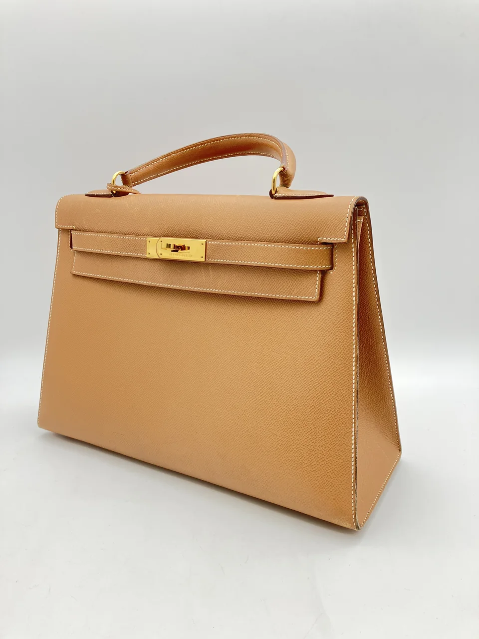 HERMES KELLY 32 (COURCHEVEL, NATURAL, ○W STAMP) view 5