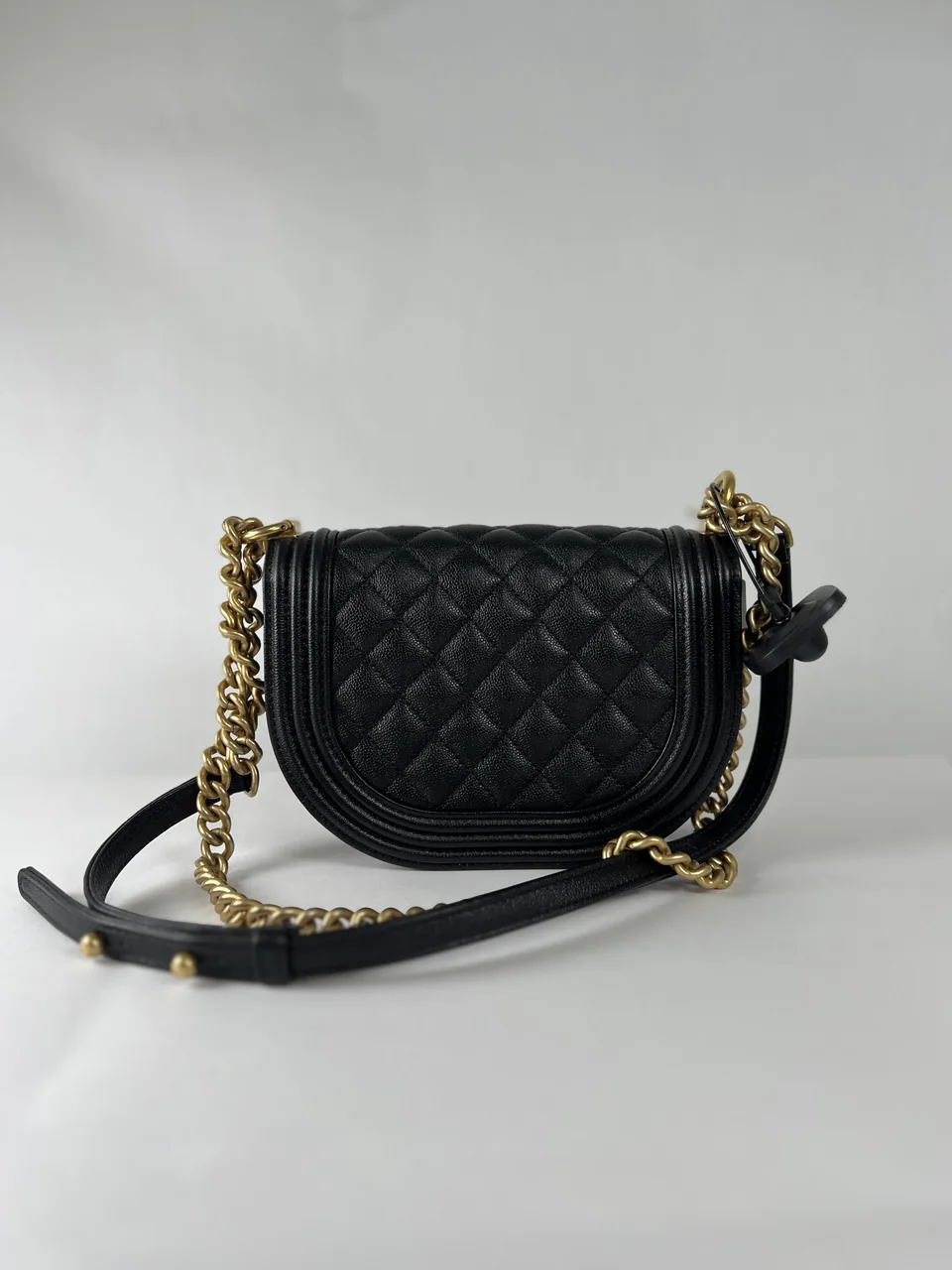 CHANEL CAVIAR LE BOY MESSENGER BAG view 4