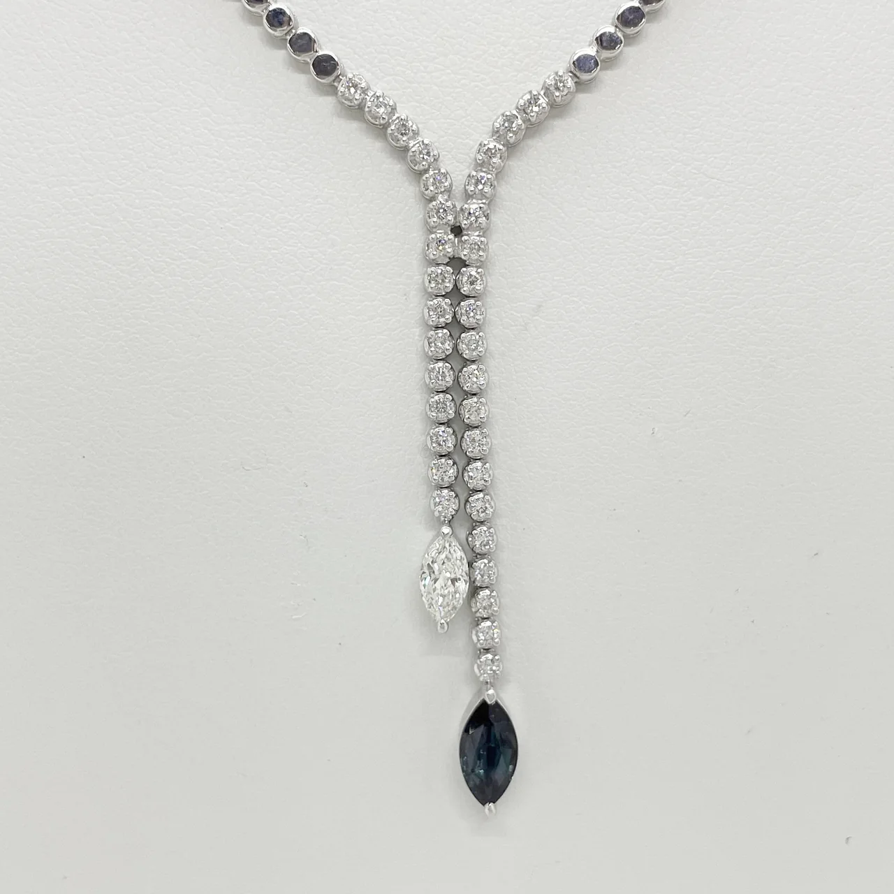 K18/PT900 ALEXANDRITE NECKLACE AX0.70CT D0.30CT FD0.39CT 13.7G