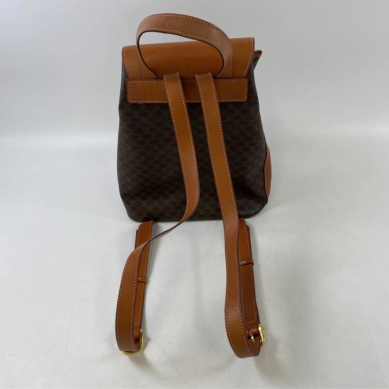 CELINE MACADAM BACKPACK (BROWN) view 5