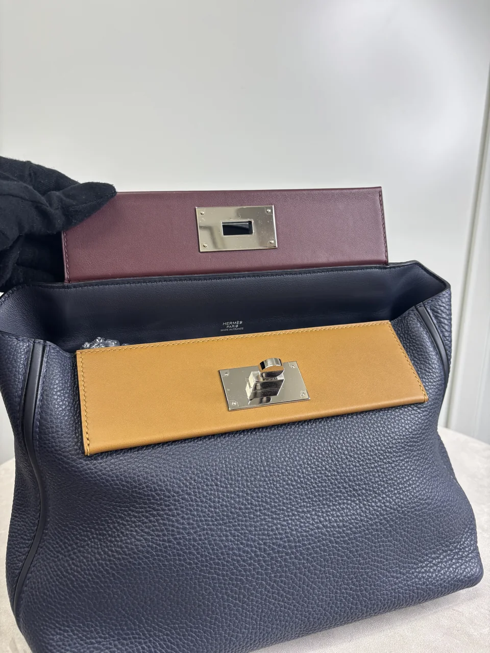 HERMES 24/24 (TOGO, BLUE NUIT/BORDEAUX/CRAFT/BLUE INDIGO. Y STAMP) view 6