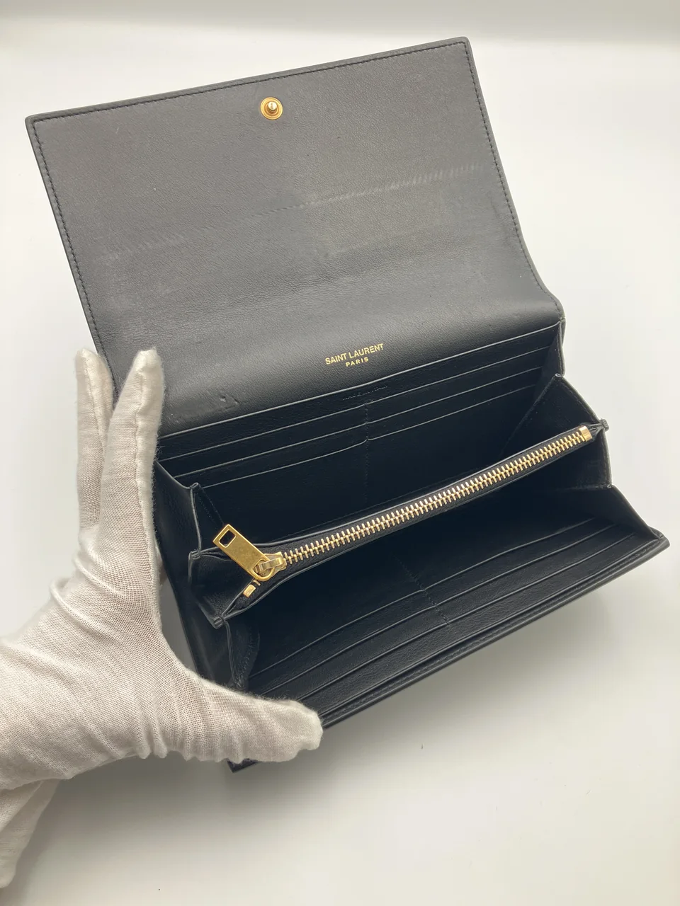 SAINT LAURENT LONG WALLET (BLACK) view 11