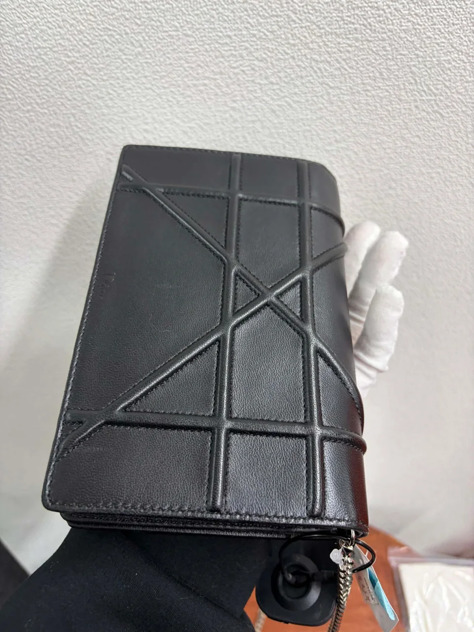 DIOR CHAIN SHOULDER BAG (BLACK) view 5