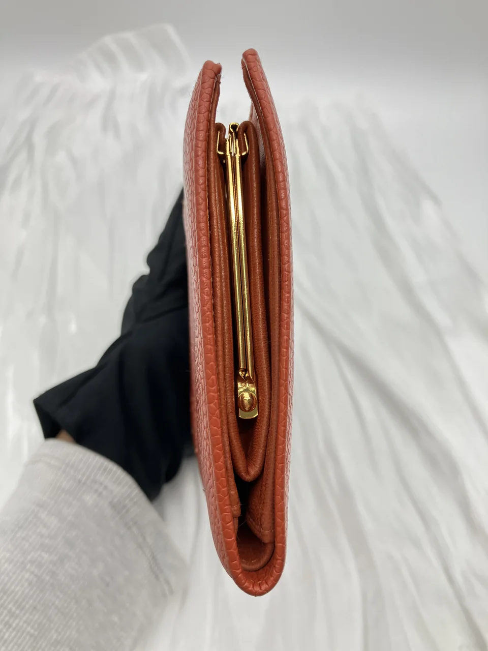 CHANEL CAVIAR LONG WALLET (ORANGE) view 7