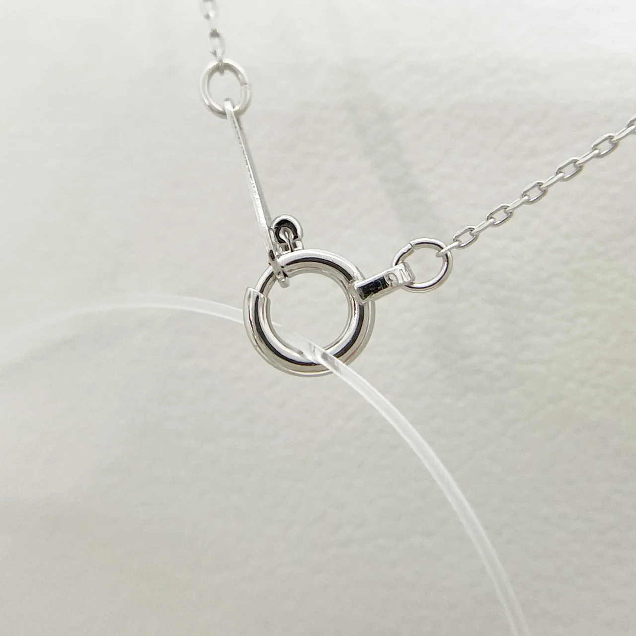 K18WG DIAMOND NECKLACE FD0.20CT 1.3G view 6