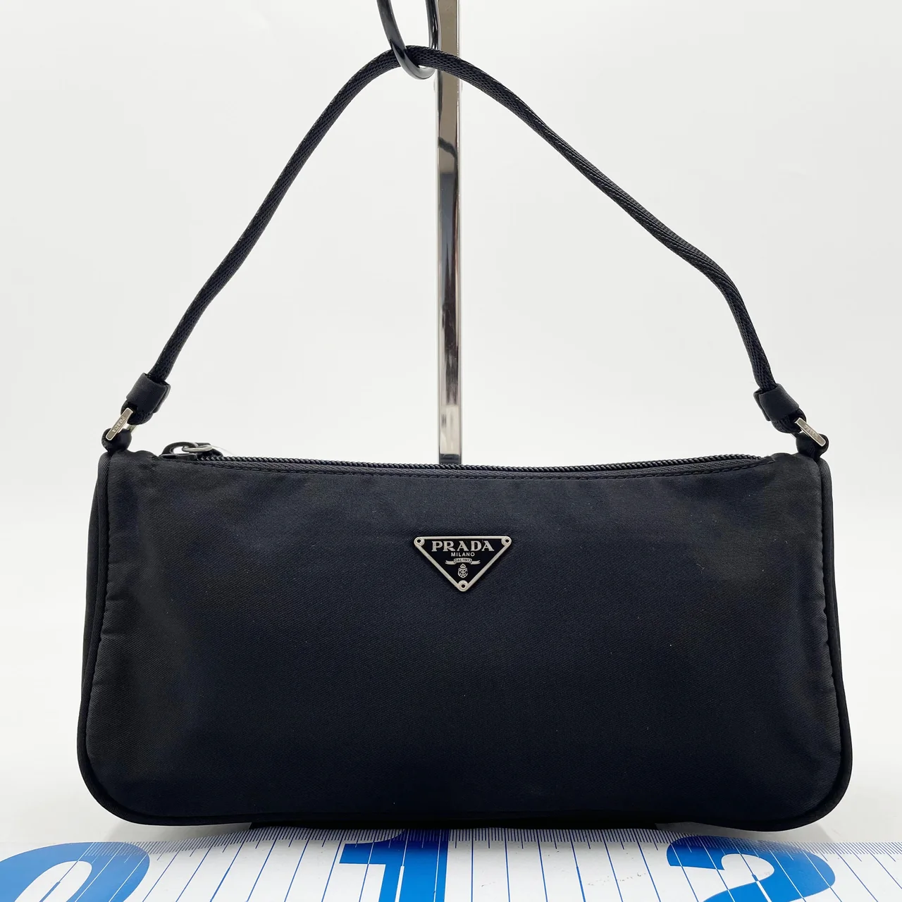PRADA NYLON ACCESSORY POUCH (BLACK) view 11