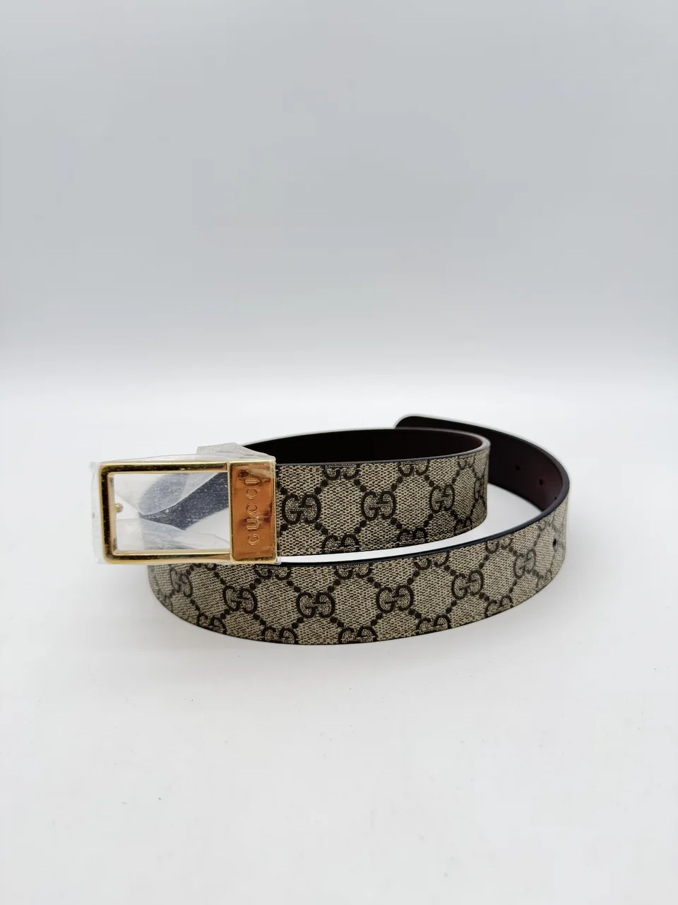 GUCCI GG SUPREME BELT (GRAY)