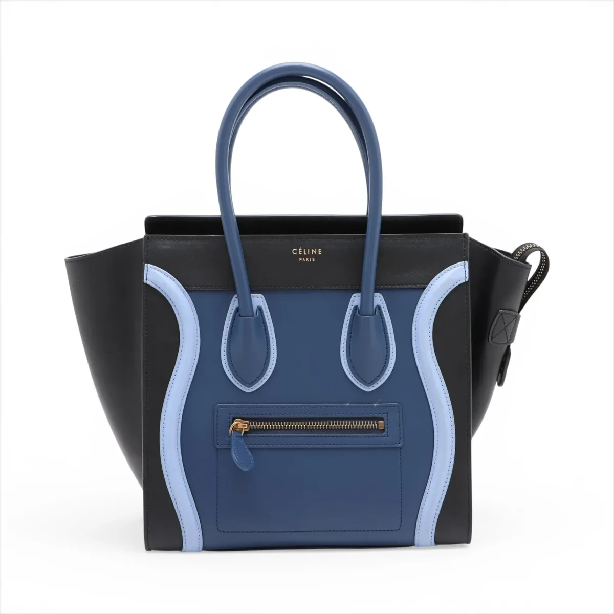 CELINE LUGGAGE MINI SHOPPER (BLACK/BLUE)