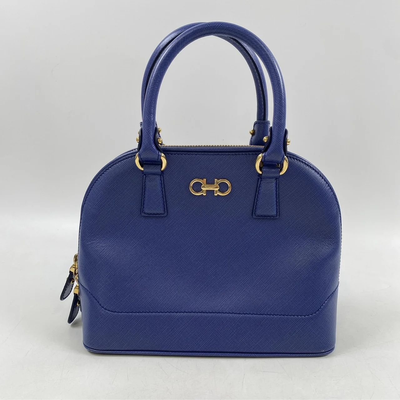 SALVATORE FERRAGAMO GANCINI TWO-WAY BAG (BLUE)