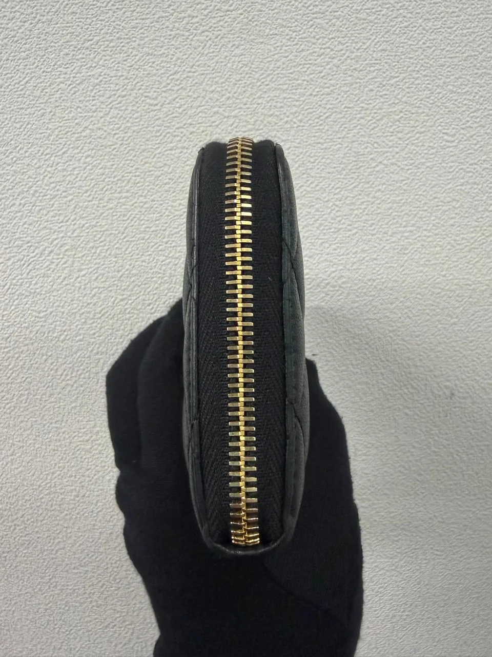 CHANEL LAMB SKIN ROUND FASTENER LONG WALLET view 5