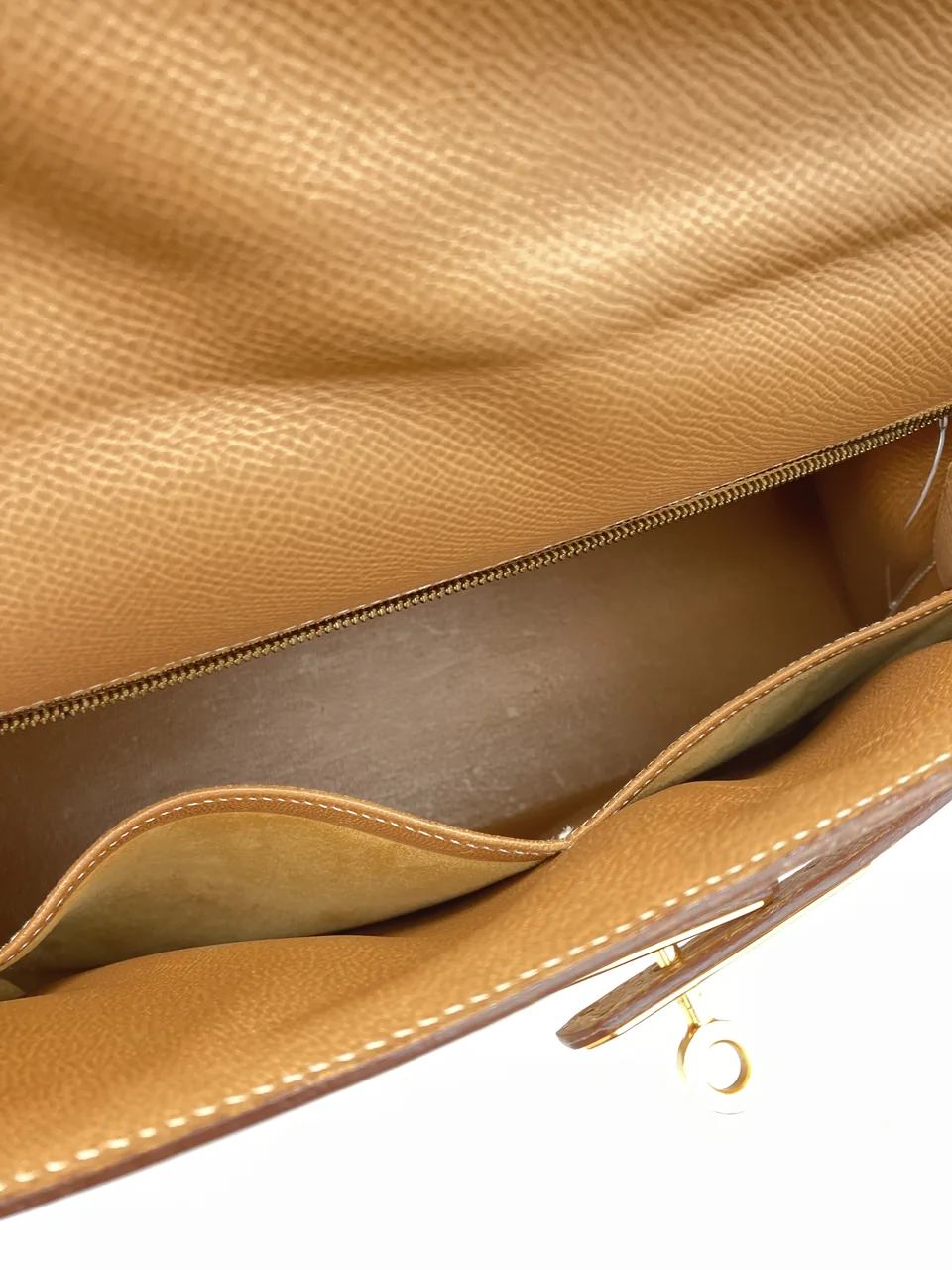 HERMES KELLY 32 (COURCHEVEL, NATURAL, ○W STAMP) view 11