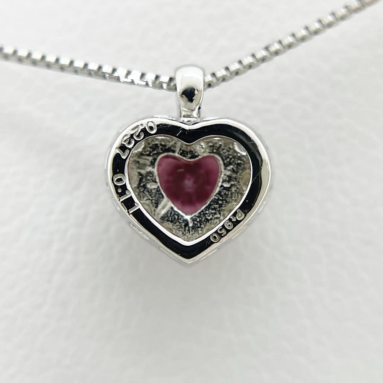 PT850/950 PADPARADSCHA NECKLACE S0.237CT FD0.11CT 2.3G view 6