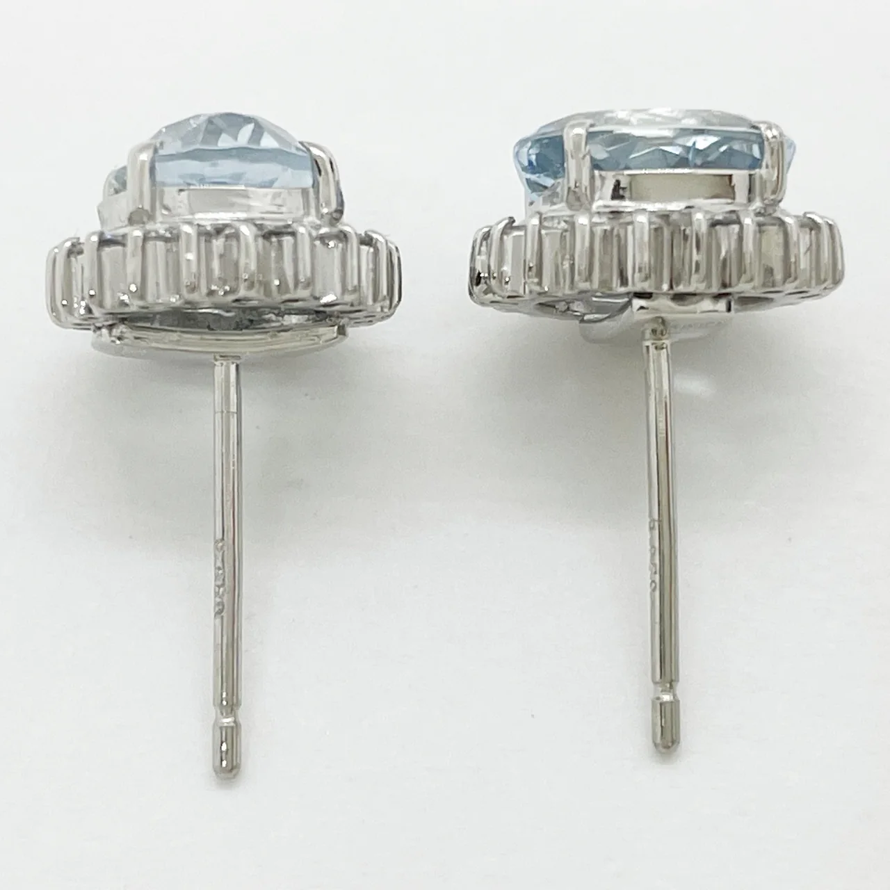 PT900 AQUAMARINE EARRINGS AQ1.10CTS 1.29CTS 4.2G view 5