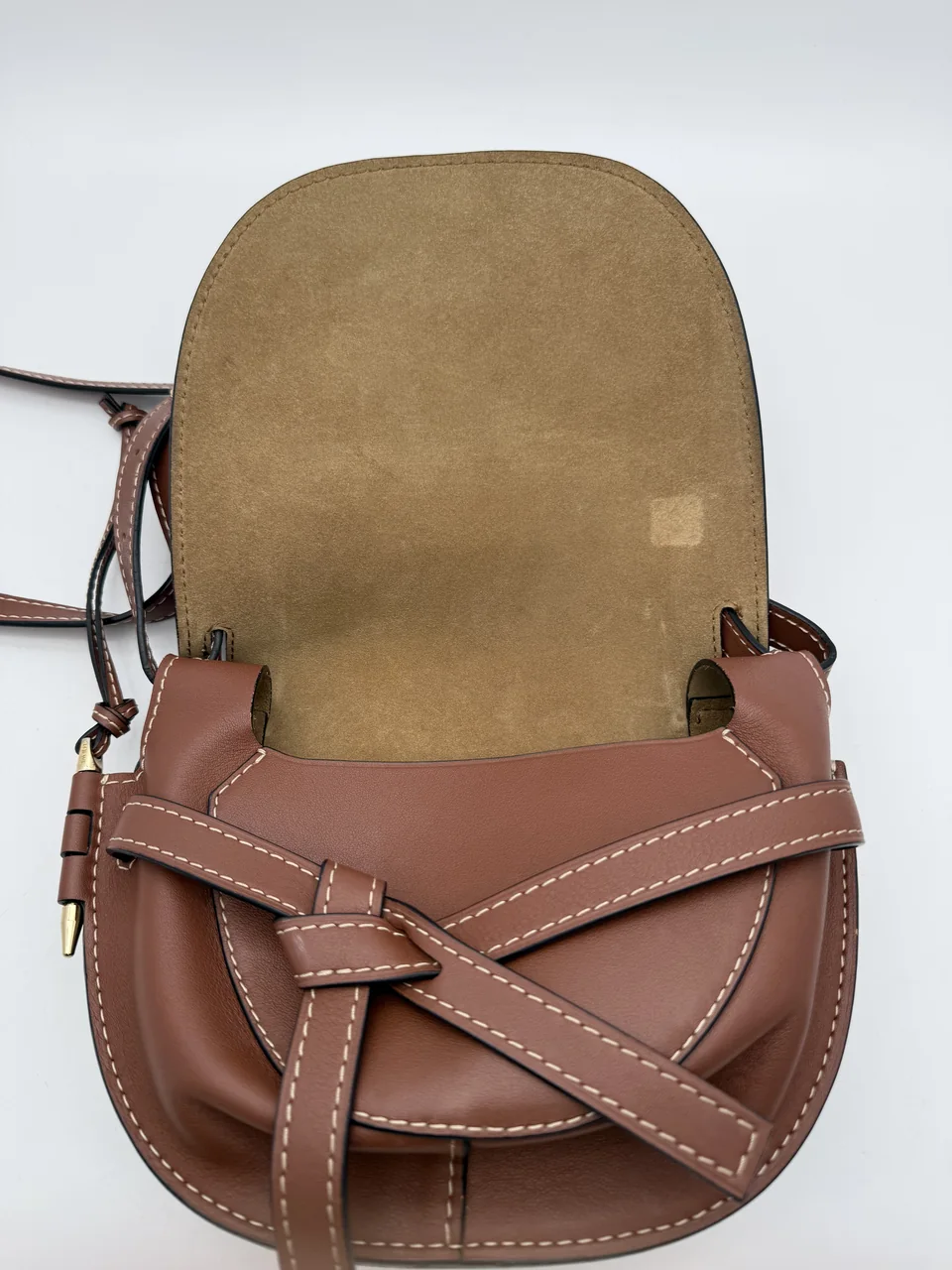 LOEWE GATE BAG (BROWN) view 12