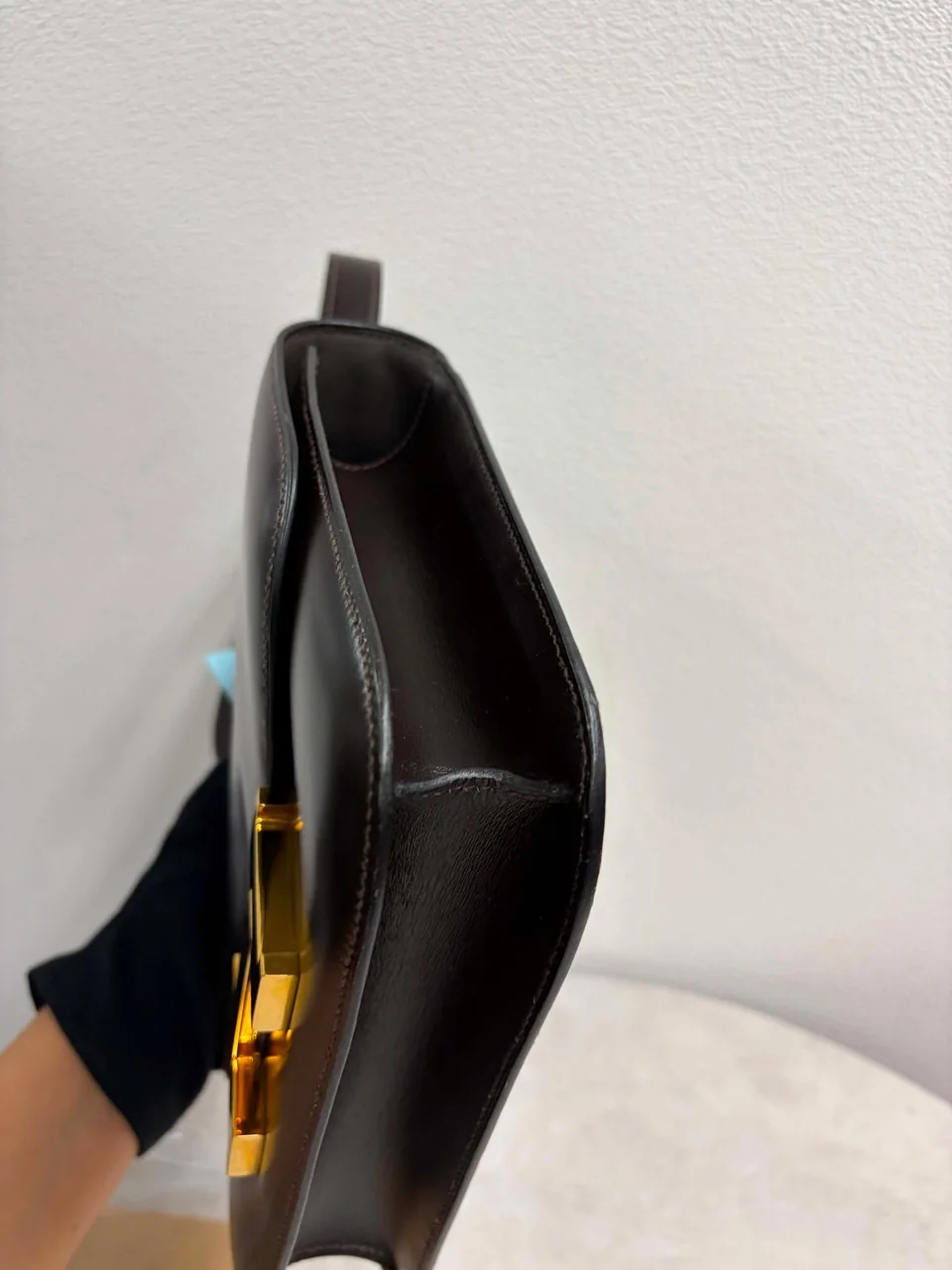 HERMES CONSTANCE 24 (BOX CALF, BROWN, ○R STAMP) view 7