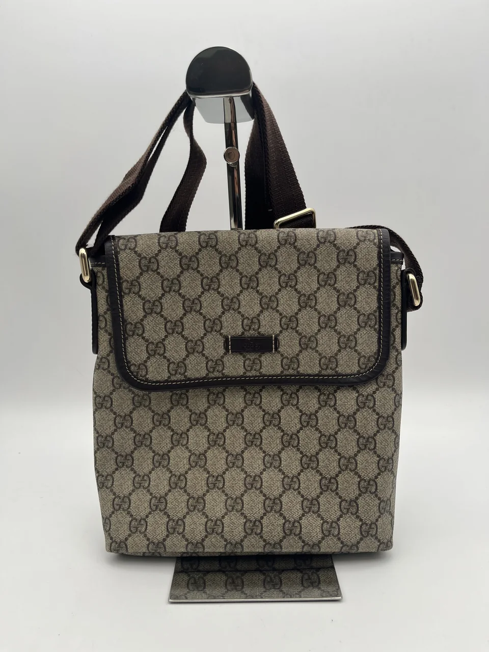 GUCCI GG PLUS SHOULDER BAG (BROWN) view 9
