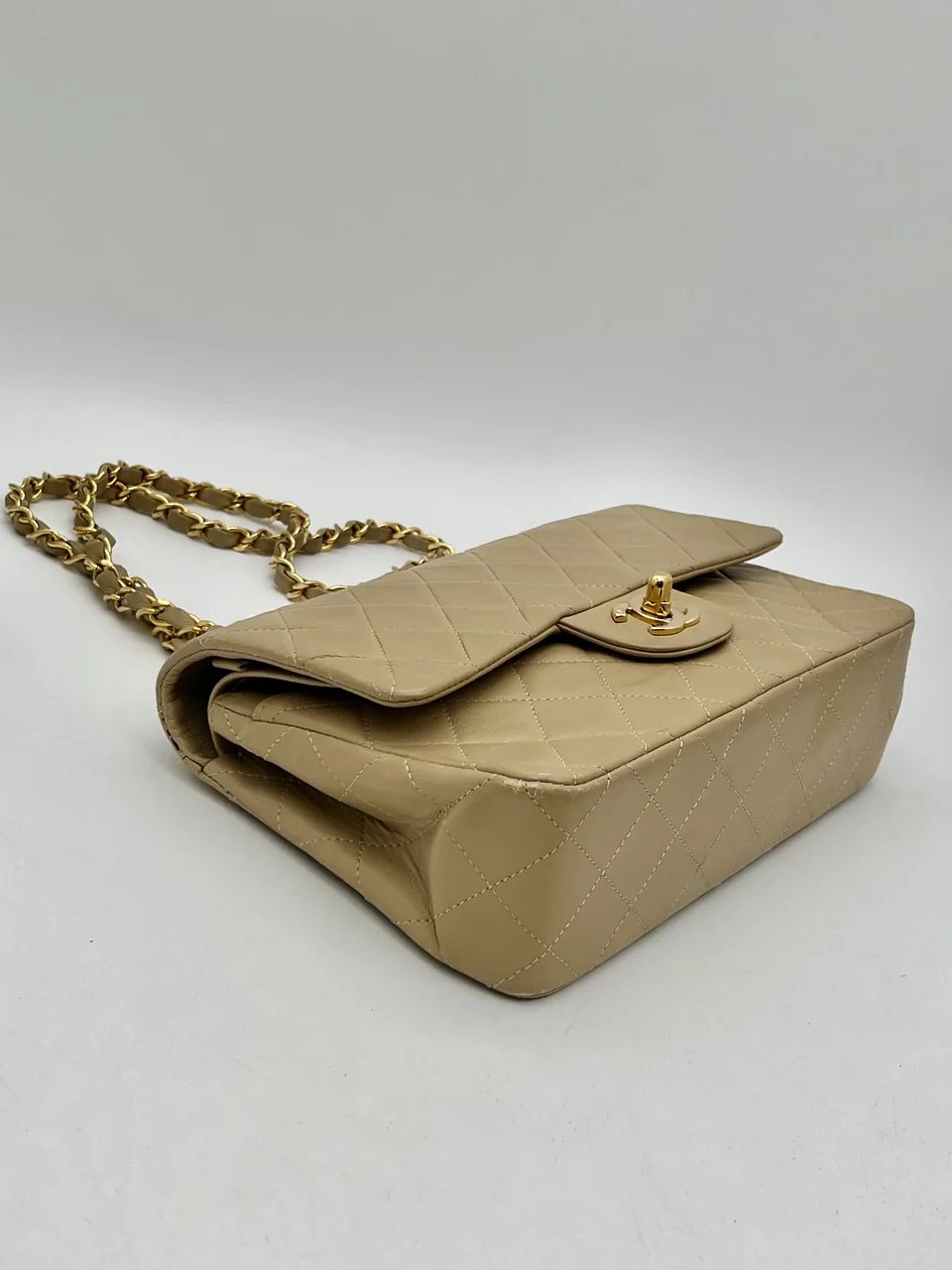 CHANEL LAMB SKIN DOUBLE FLAP view 6