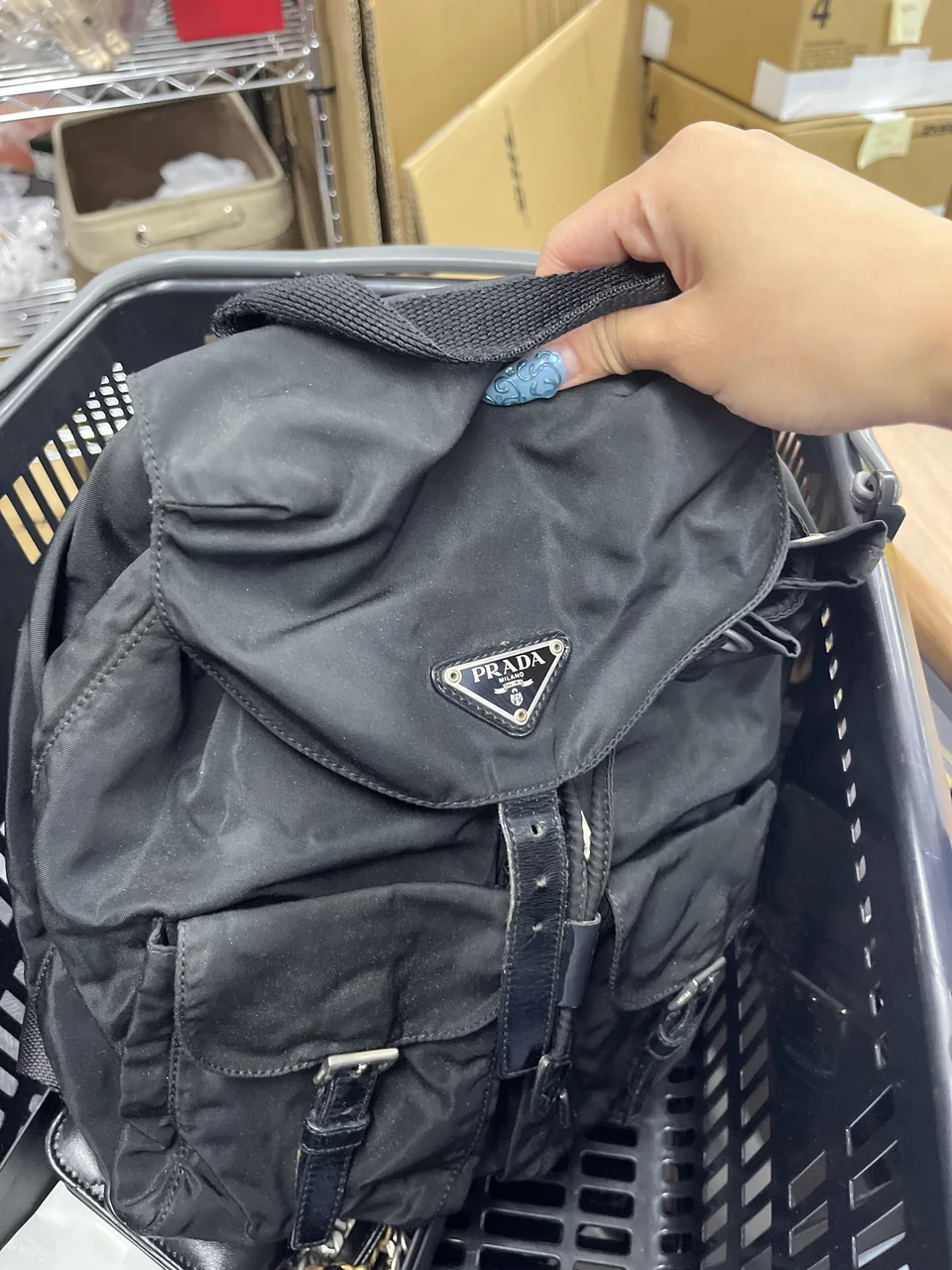 PRADA NYLON BACKPACK (BLACK) view 2