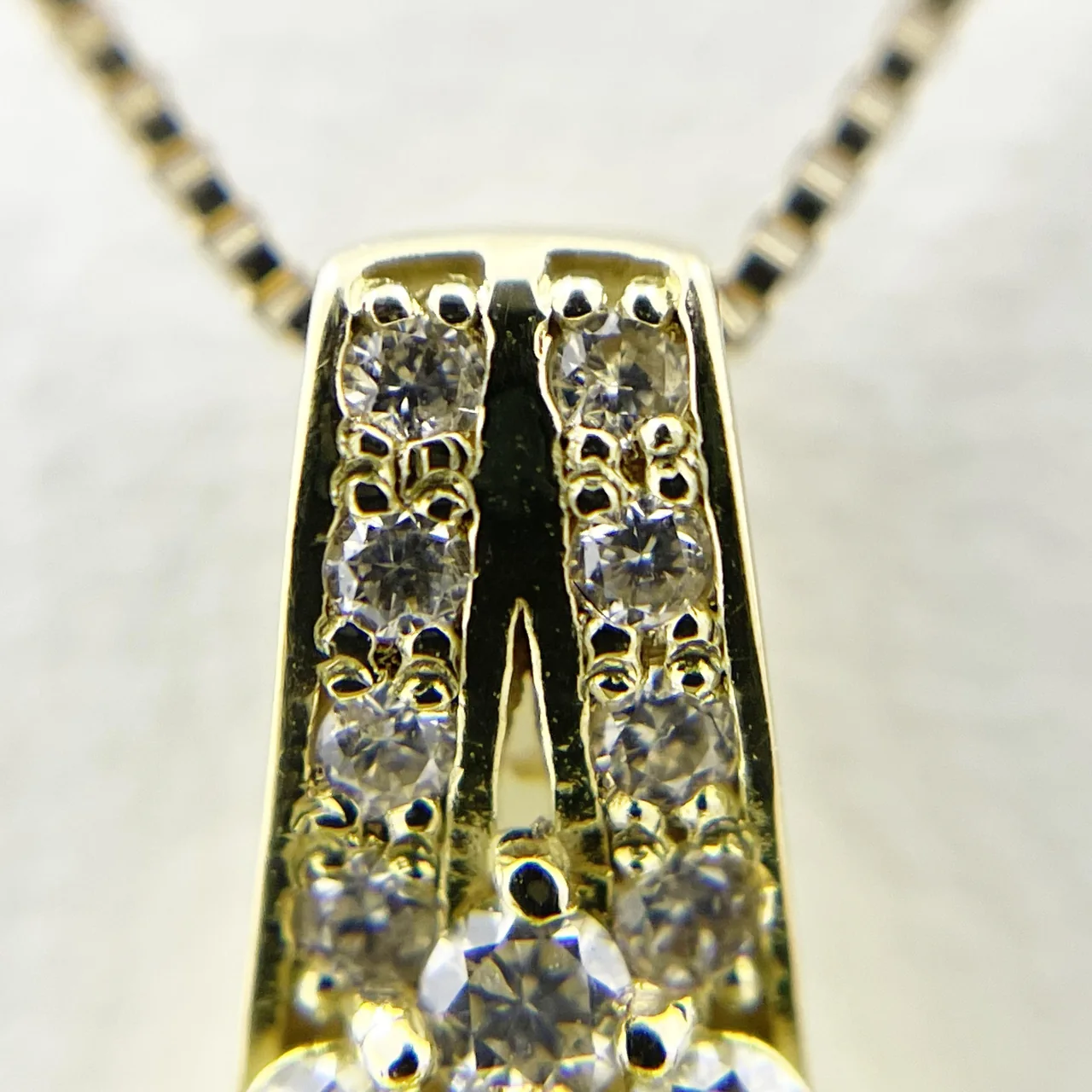 K18 DIAMOND NECKLACE FD0.34CT 0.28CT 2.7G view 4