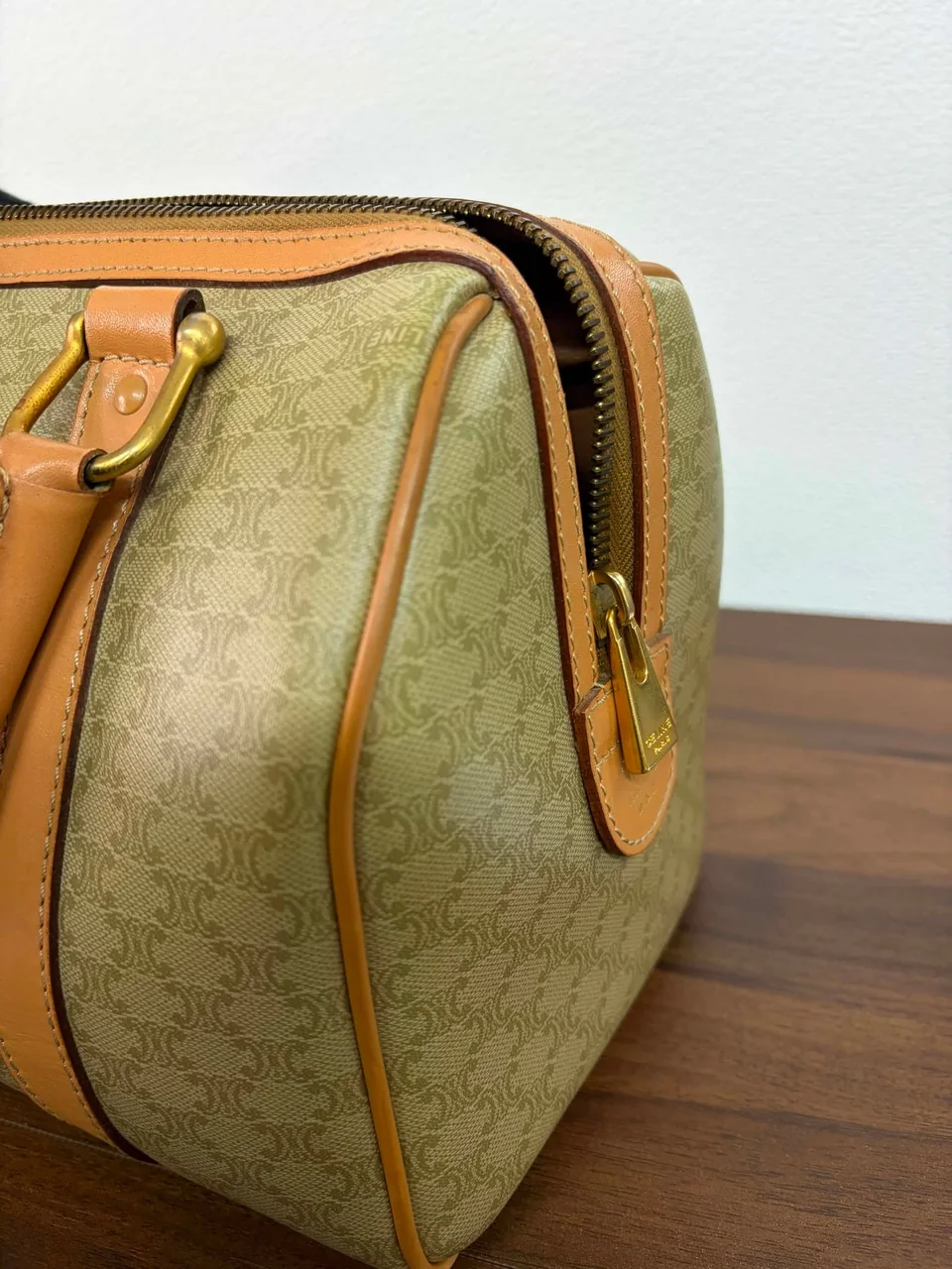 CELINE MACADAM HANDBAG (BEIGE) view 6