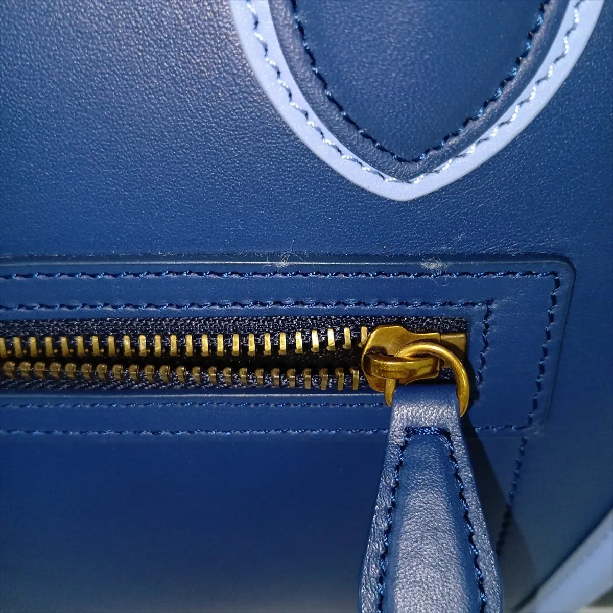 CELINE LUGGAGE MINI SHOPPER (BLACK/BLUE) view 12