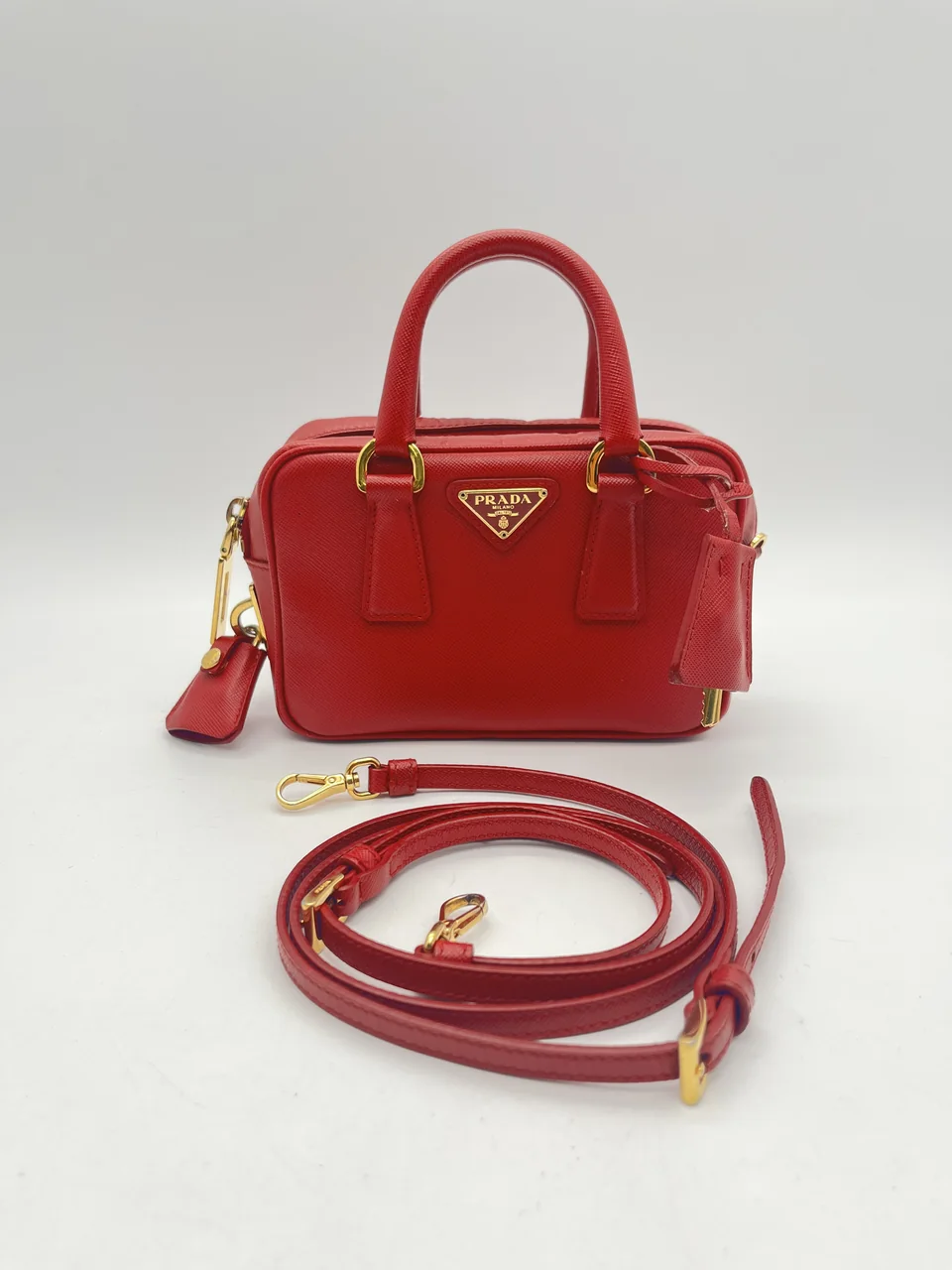 PRADA SAFFIANO MINI TWO-WAY HANDBAG