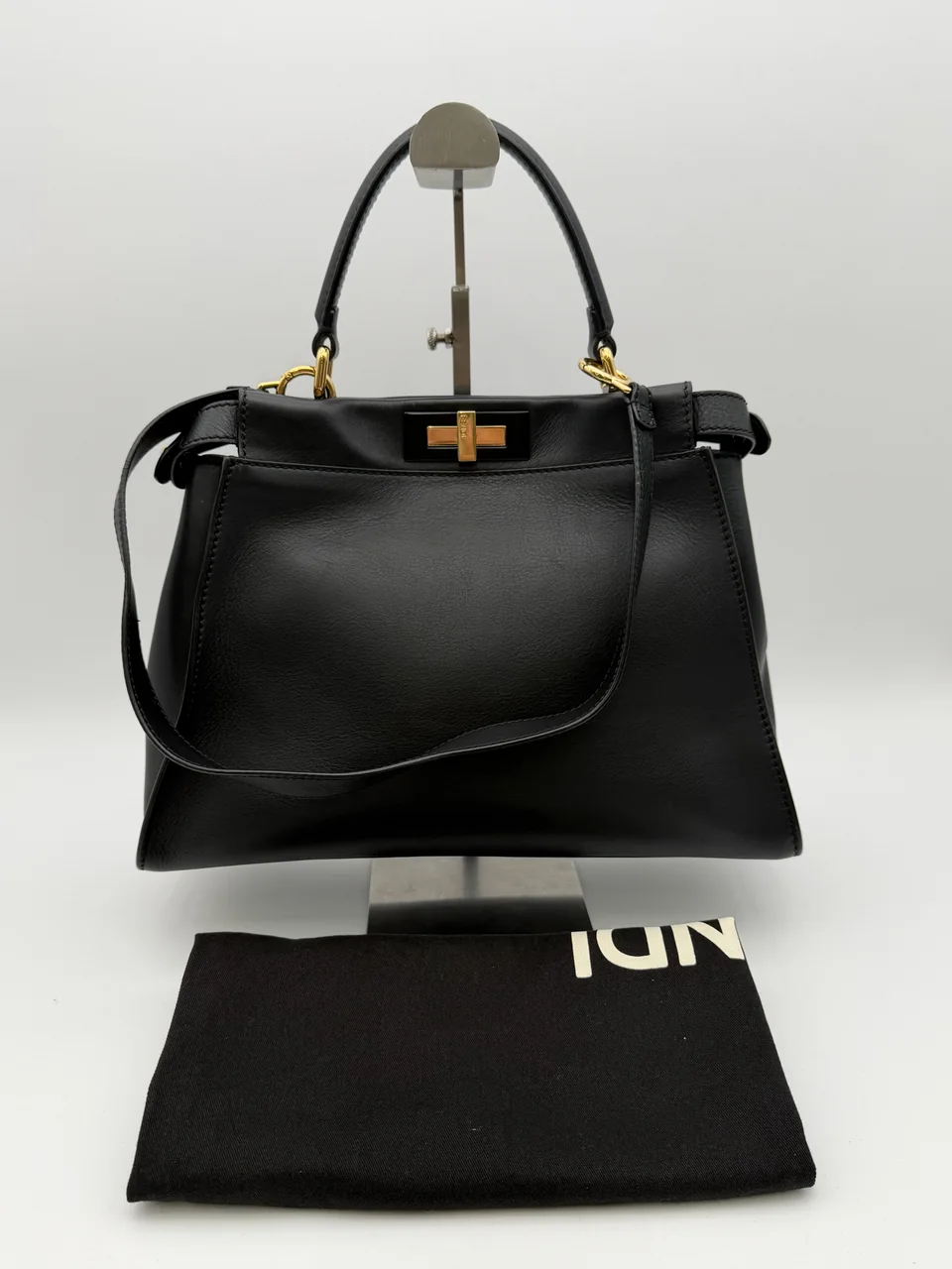 FENDI PEEK-A-BOO HANDBAG (BLACK) view 3