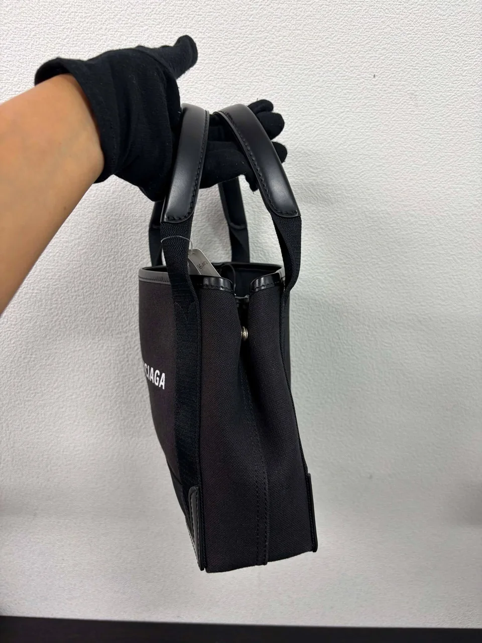 BALENCIAGA NAVY CABAS S (BLACK) view 5