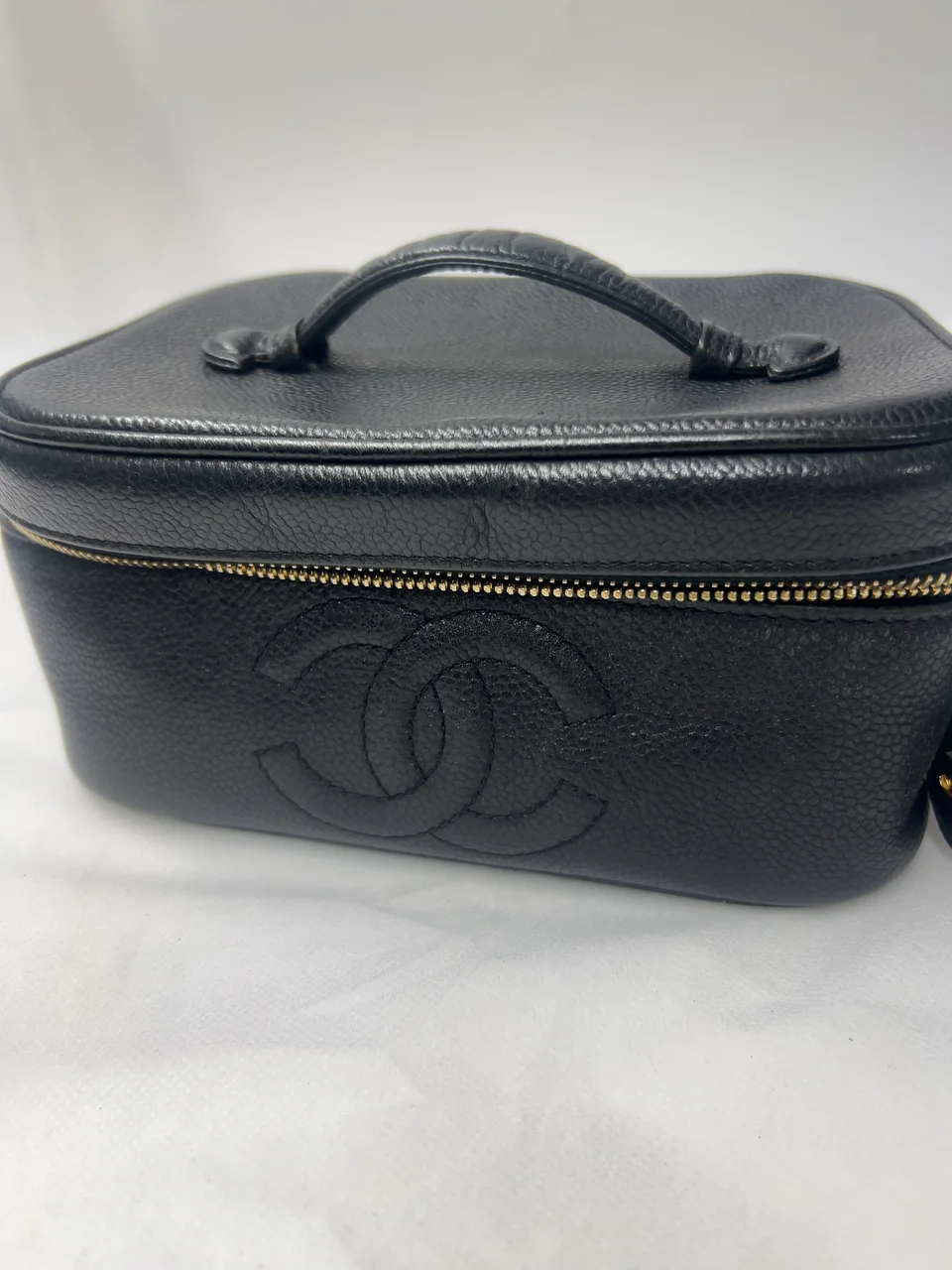 CHANEL CAVIAR COCO MARK VANITY BAG view 4